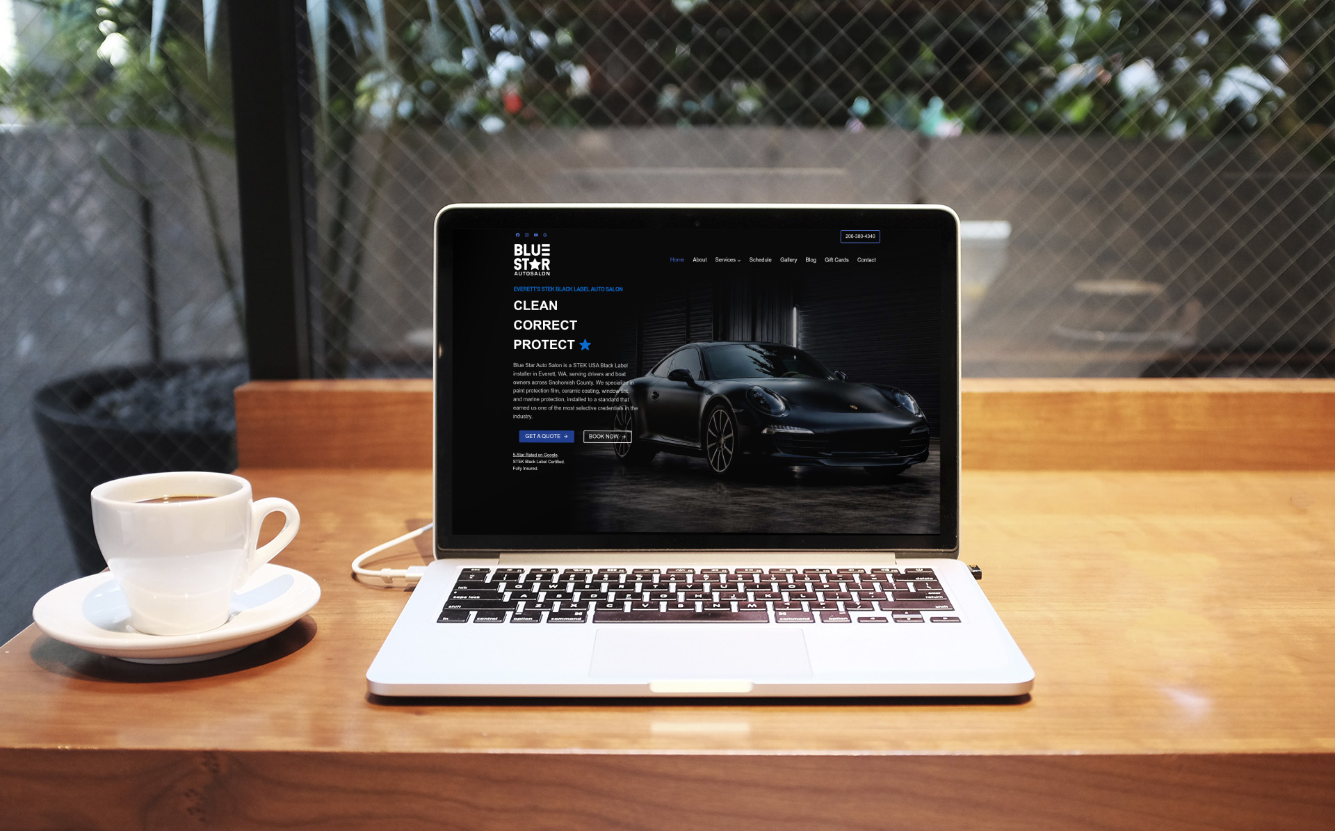 Blue Star Auto Salon website redesign